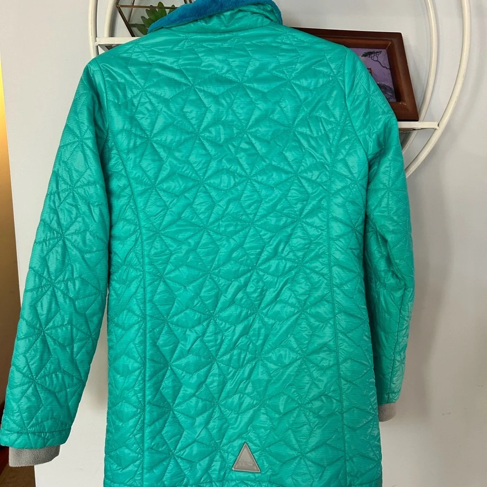 L.L. Bean Kids Youth Girls XL Extra Large Women’s Small Aqua Quilted Jacket